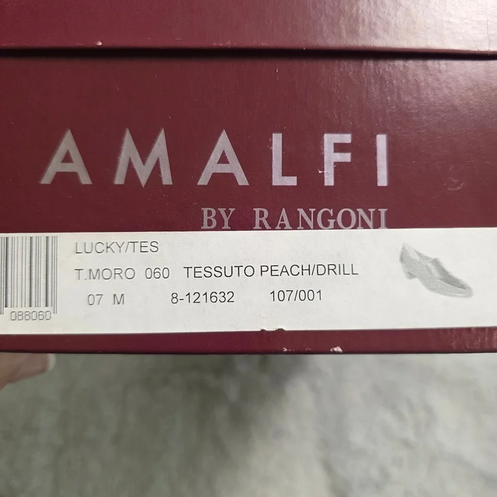 NEW Amalfi by Rangoni Italian Leather Trimmed Brown‎ Stretch Loafers Size 7M